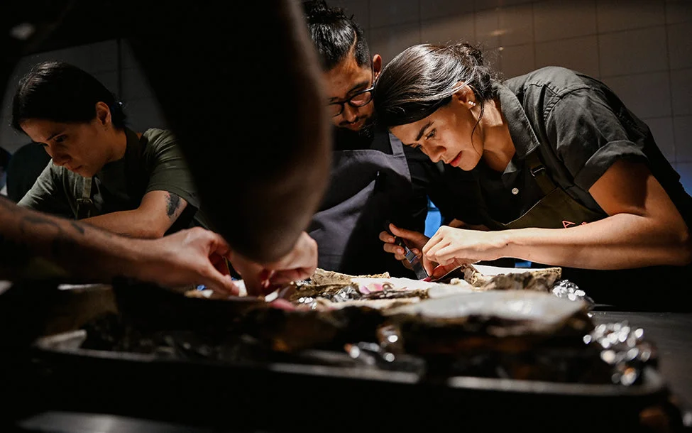 Chef Daniela Soto-Innes preparing a special menu