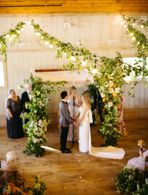 bride and groom at the alter RG|NY